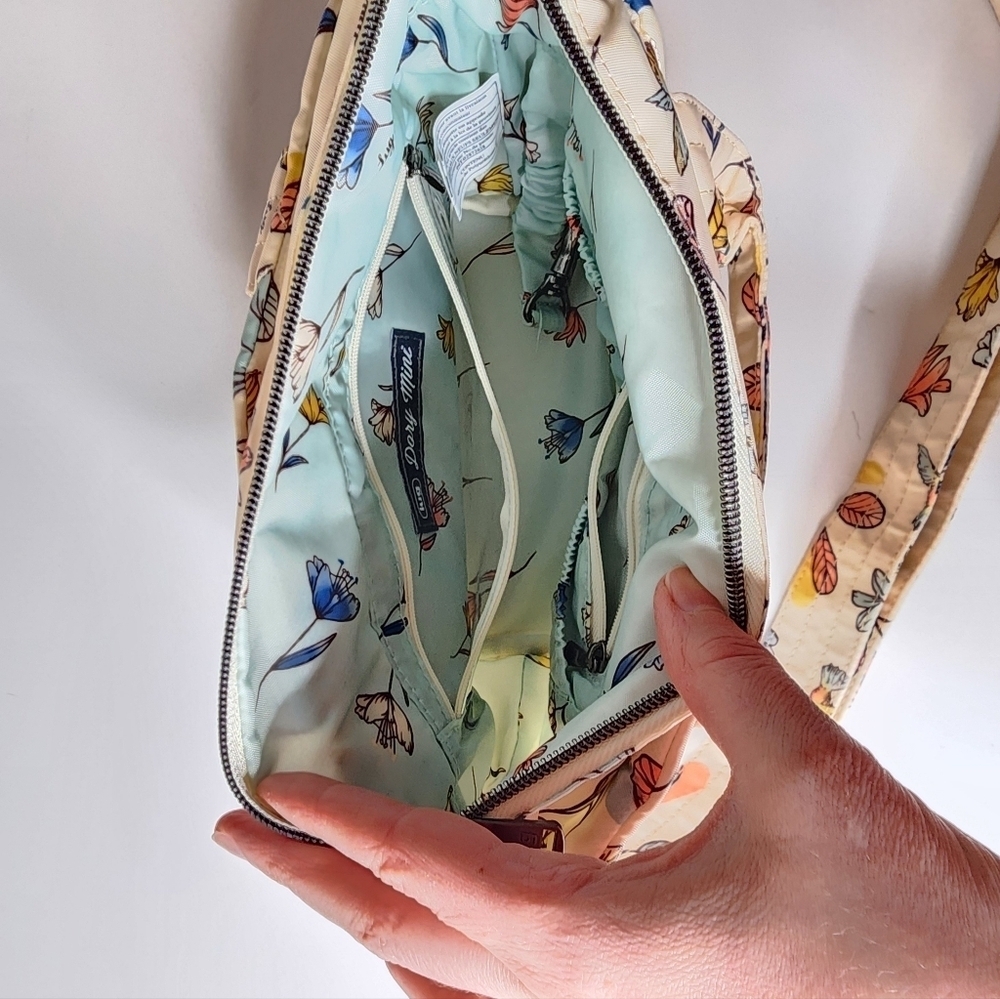 lug Floral Crossbody Bag in Cream, Pink, Blue, Yellow - Picture 5 of 9
